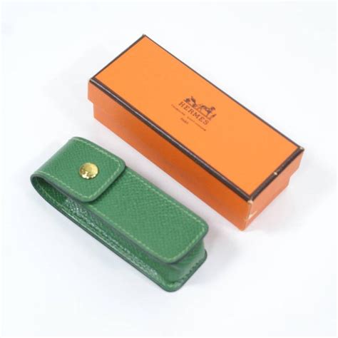 hermes lipstick leather case